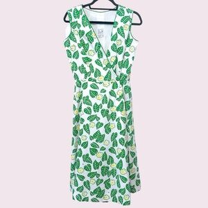 Vintage the vested gentress floral leaf wrap dress